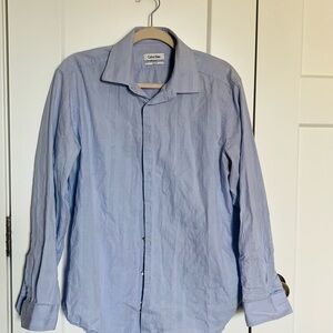 Calvin Klein Pale Blue Slim Fit Men's Dress Shirt